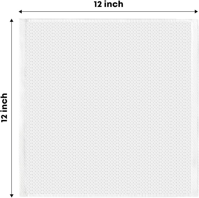 Artoid Mode 100% Cotton White Waffle Weave Kitchen Dish Cloths, 12x12 Inch - Image 6