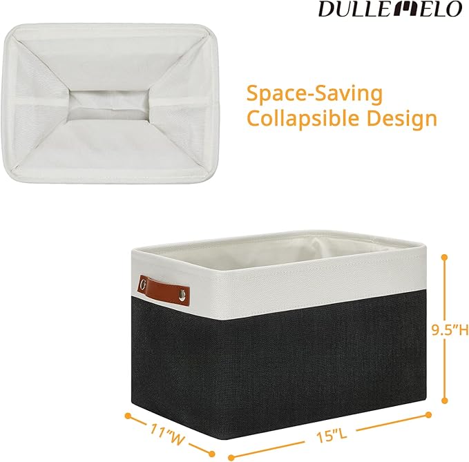 DULLEMELO Linen Closet Organizer and Storage Basket - Image 2