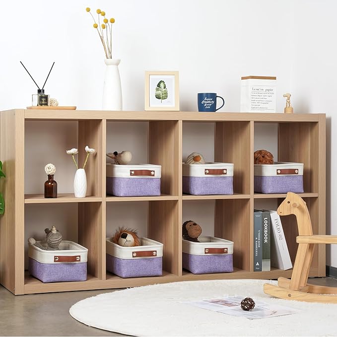 DULLEMELO Small Storage Baskets 6 Pack, Fabric Collapsible Gift Storage Baskets - Image 2