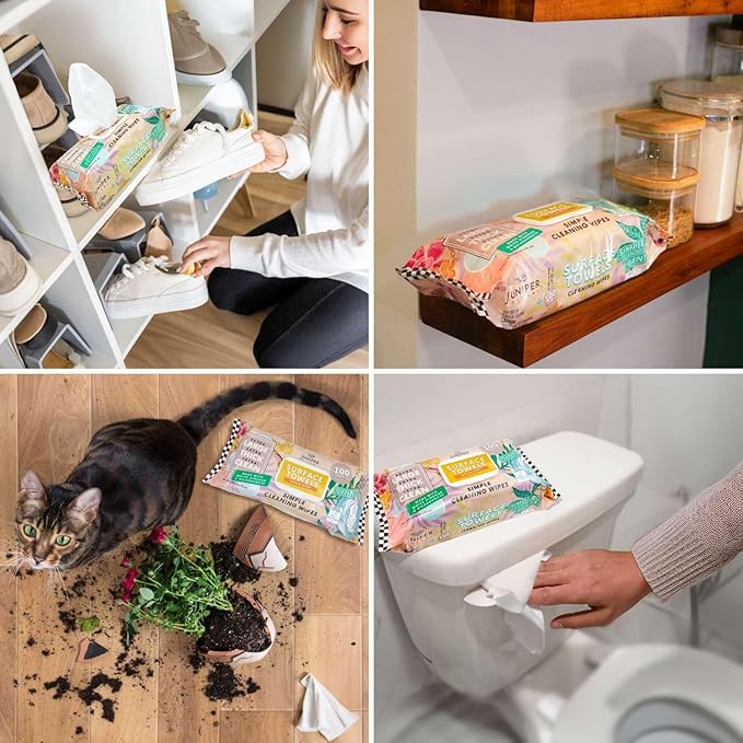 Single Surface Cleaning Wipes Bleach Free, Thick & Large Dispose, All-Purpose - Image 4