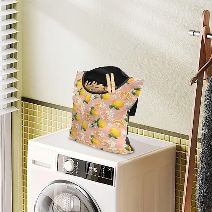Lemon Print Clothespin Holder - Image 3