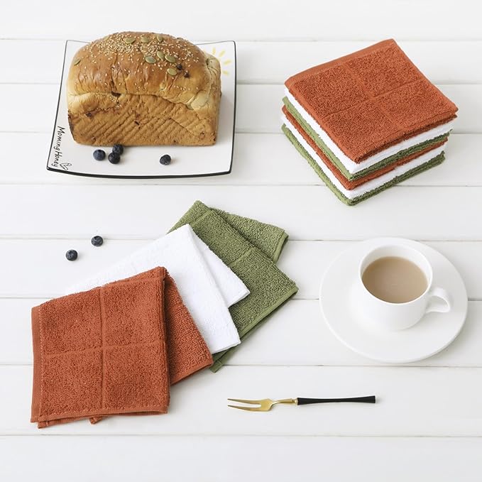 Glynniss Kitchen Dish Cloths Highly Absorbent Dish Rags 100% Cotton Wash Cloths - Image 4