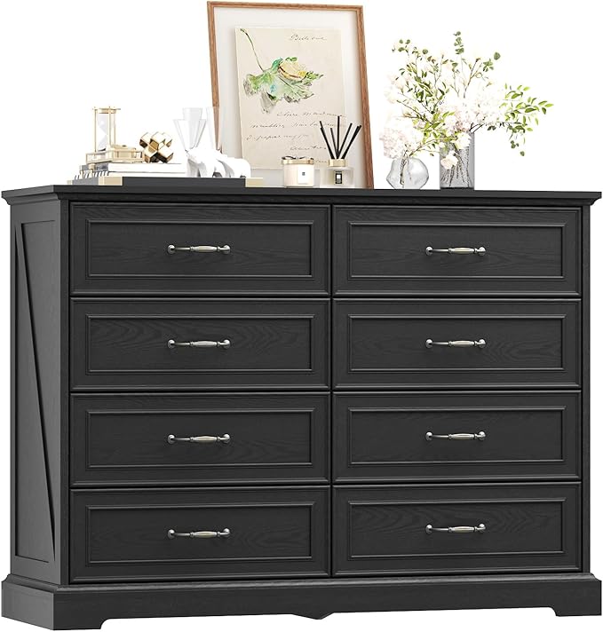 8 Drawer Dresser for Bedroom, Rustic Farmhouse Dresser - Image 8