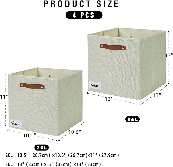 Collapsible Fabric Storage Cube Bins - Image 2