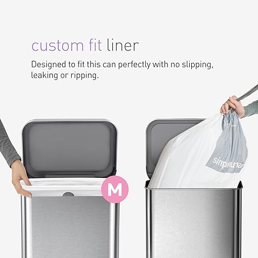 simplehuman 45 Liter / 12 Gallon Liter Rectangular Hands-Free Kitchen Step - Image 9