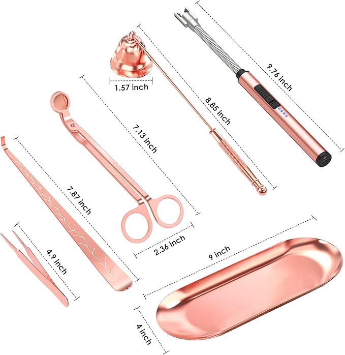 6 in 1 Candle Accessory Set, Candle Wick Trimmer Cutter, Candle Wick Dipper - Image 6