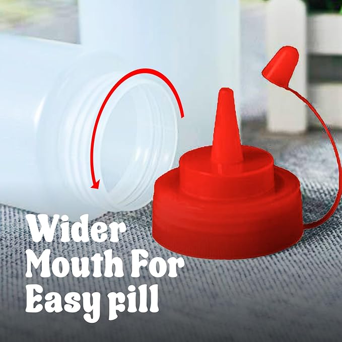 Norcalway 12 oz Condiment Squeeze Bottles - Image 3