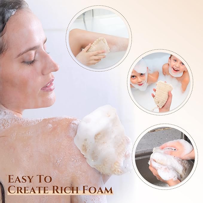 Rtteri 150 Pcs Soap Exfoliating Bag, Natural Sisal Soap Pouch Saver Body Shower - Image 5