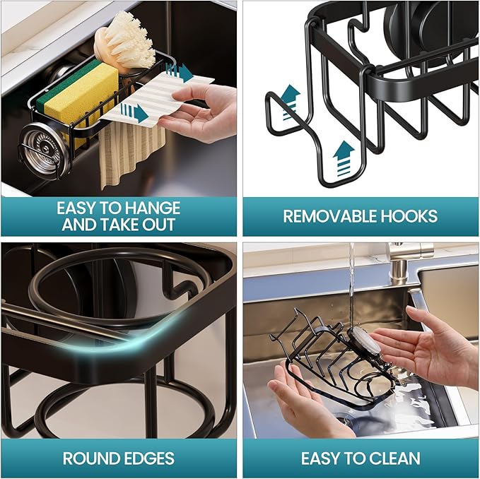 TAILI 4-in-1 Sponge Holder for Kitchen Sink - Image 7