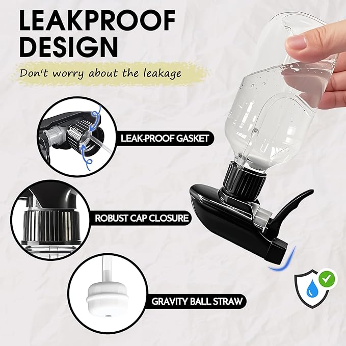 2 Packs Plastic Spray Bottles 360° Water Spray Bottle - Image 6