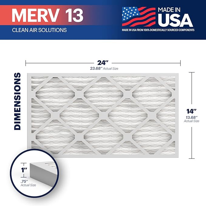 BNX TruFilter 14x24x1 Air Filter MERV 13 - Image 2