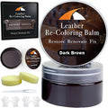 Dark Brown Leather Repair Kit, Dark Brown Leather Recoloring Balm, Leather Dye by Unknown