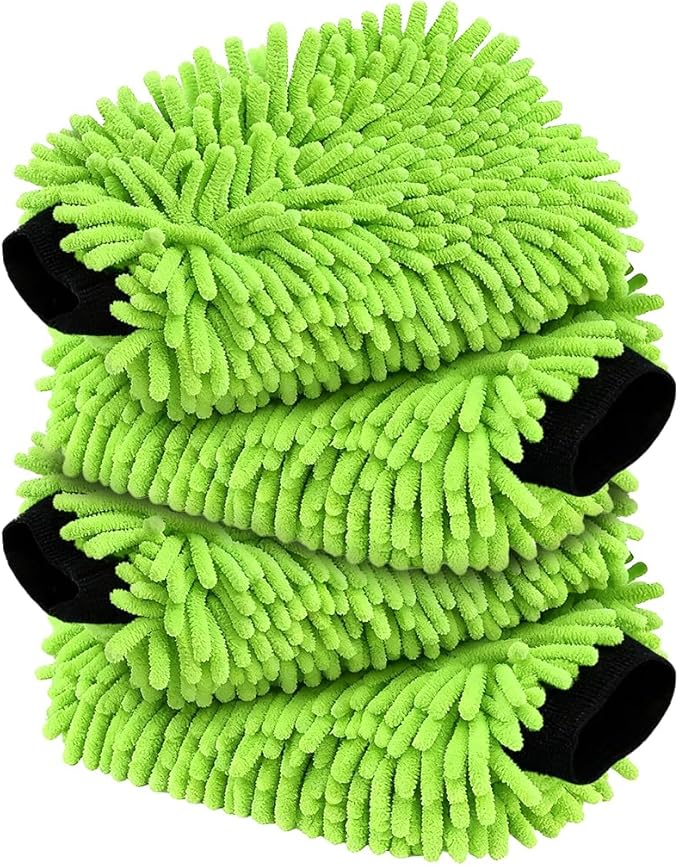 Car Wash Mitt Microfiber, Premium Chenille Microfiber Wash Car Mitts Sponge by Unknown