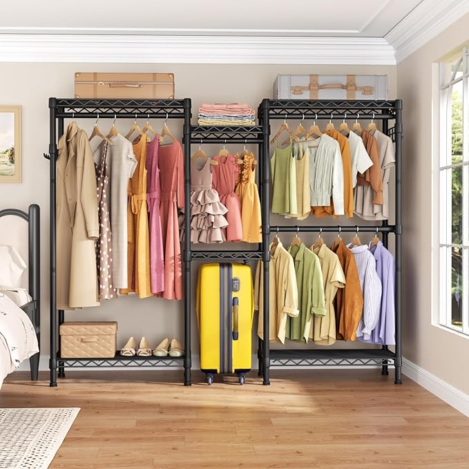Heavy Duty Garment Rack Large Clothes Rack, Freestanding Closet Portable - Image 6