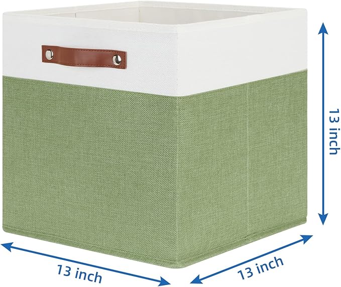 Temary 13 Inch Cube Storage Bin 4 Pack Fabric Storage Cubes Fabric Storage Bin - Image 2