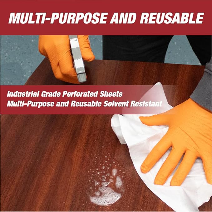 26029 Prep Wipe WHITE Lint Free Cleaning Towels Pack of 300 Sheets, Perforated - Image 5