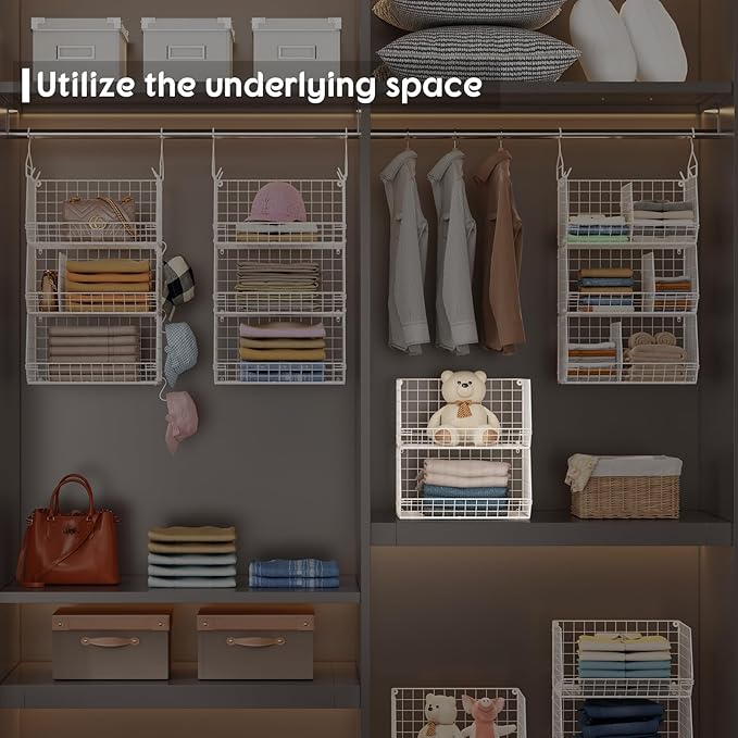 5 Tier Extra Large Closet Hanging Shelves - Image 5