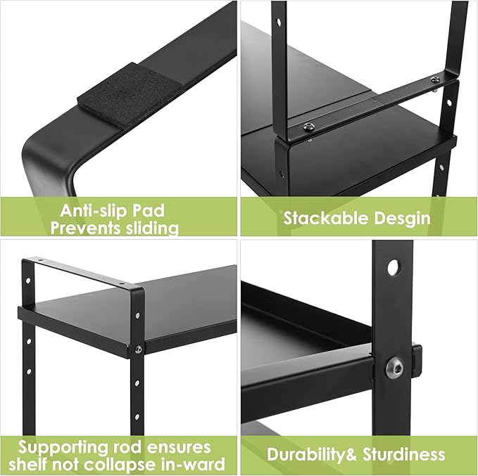Expandable Cabinet Shelf Organizer Rack, Stackable Kitchen Counter Storage - Image 7