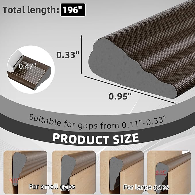 196" Wedge Weather Stripping Door Seal Strip - Image 2