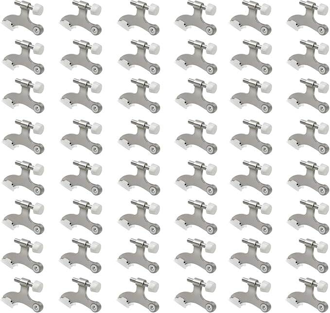 48 Pack Hinge Pin Brushed Nickel Door Stopper, Adjustable Heavy Duty Hinge Pin by SUNTAI