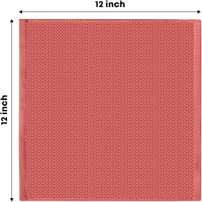 Artoid Mode 100% Cotton Red Waffle Weave Kitchen Dish Cloths, 12x12 Inch Ultra - Image 6