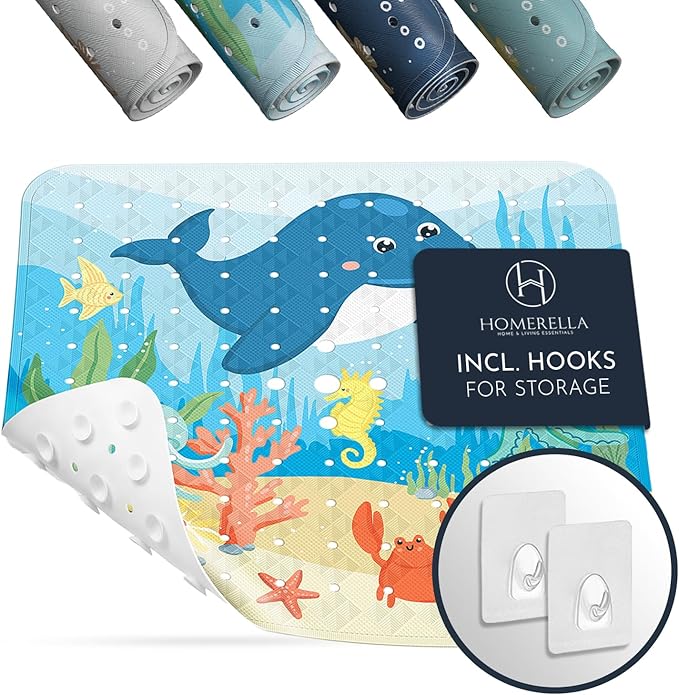 Homerella Anti Slip Shower Mat | Anti Mold Non Slip Bathtub Mat by Homerella