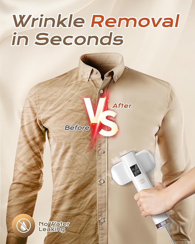 Dovety Steamer for Clothes, Portable Handheld Travel Steamer, Clothing Wrinkles - Image 3