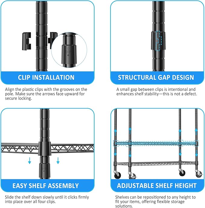 IZEUK Heavy Duty Rolling Garment Rack - Image 3