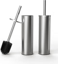 Toilet Brush and Holder Set, 2 Pack Stainless Steel Toilet Bowl Brush by WZKALY