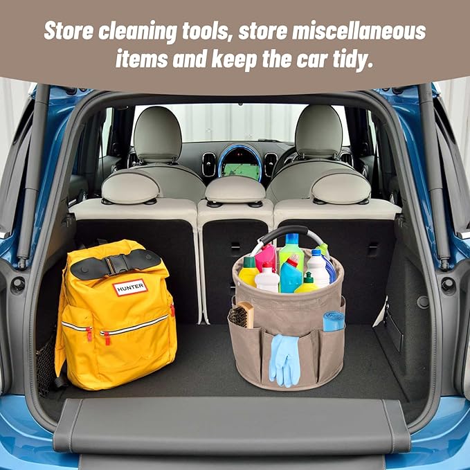 Qivine 17L Cleaning Caddy with Handle, Cleaning Supply Caddy Foldable Cleaning - Image 5