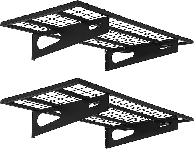 2-Pack 1.5x3FT Garage Shelving 17.7-inch-by-35.8-inch Wall Shelf Garage Storage by SoyweyDirect