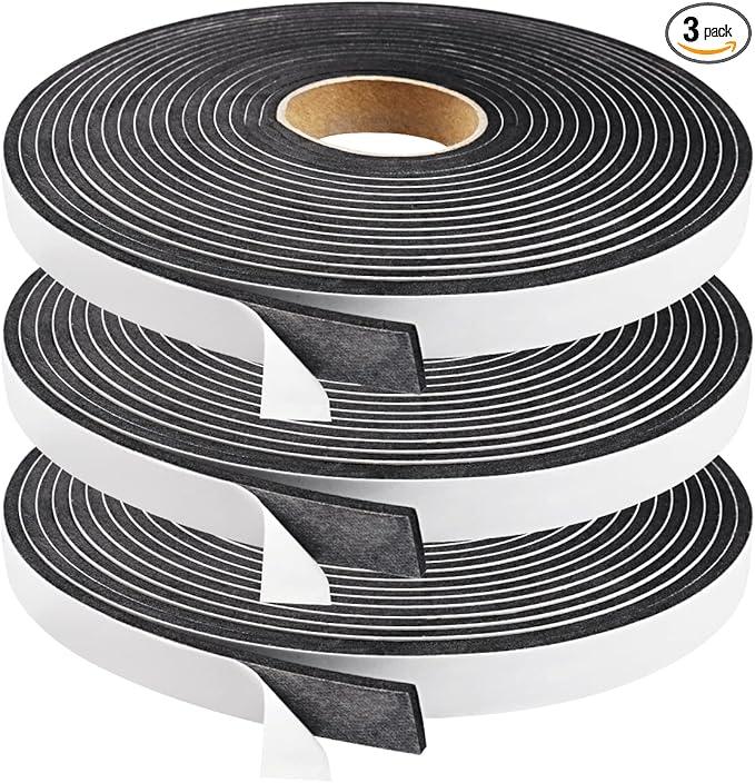 Seal Foam Tape, 1/2 Inch W x 1/8 Inch T Weather Stripping by YIJUHOU