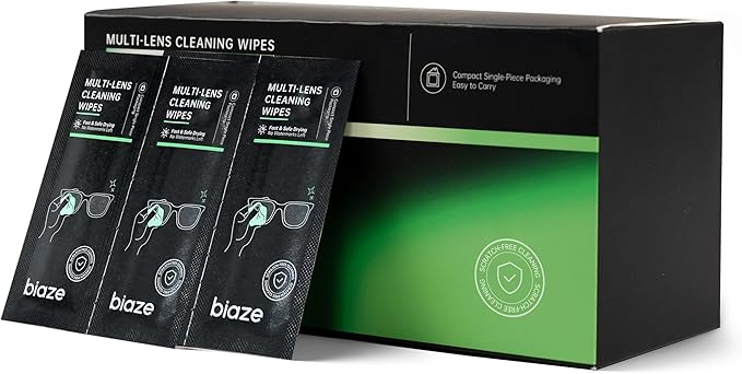 400 Count Lens Wipes for Eyeglasses, Eye Glasses Cleaner Wipes Pre-moistened by biaze
