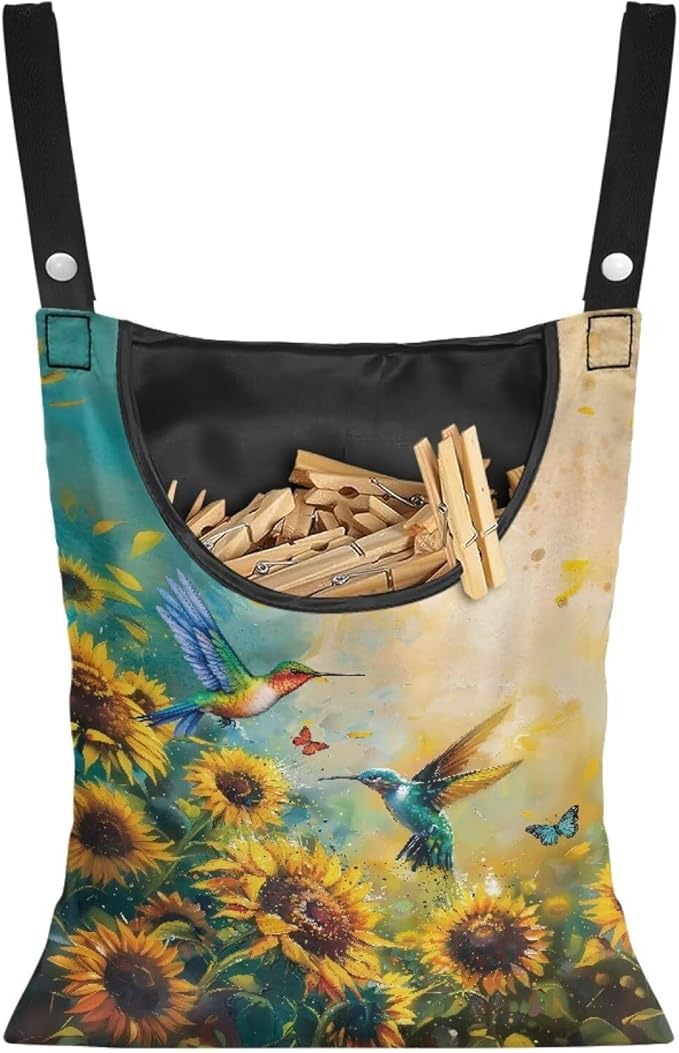 Clothes Pin Hanging Bag with Big Opening Storage Clothes Pins & Mini by Unknown