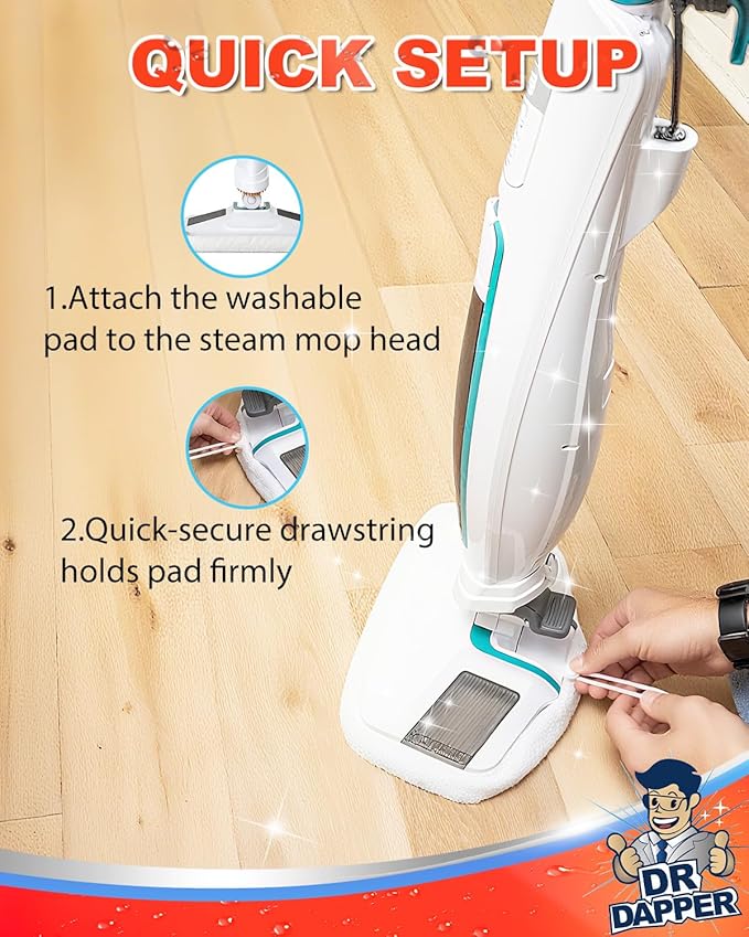 DR DAPPER 4 Pack SMP01 Steam Mop Pads Compatible - Image 6