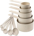 Beille Cream Wheat Straw Measuring Cups Spoons Set Cooking Baking Tools 10pc by BEILLE