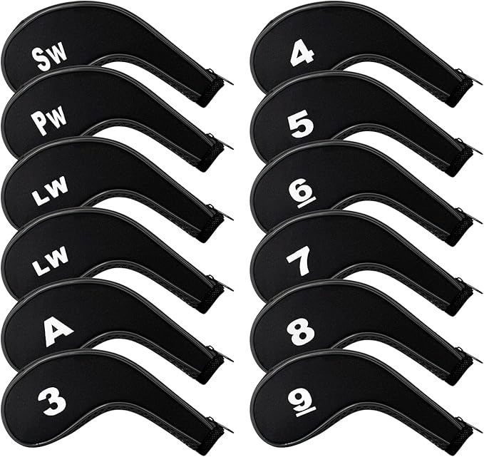 Golf 12pcs Thick Synthetic Golf Iron Head Covers Set Headcover Fit All Brands by Unknown