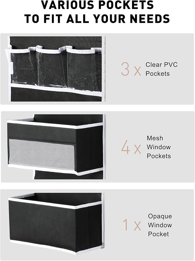 Yecaye 6-Tier Over The Door Storage Organizer, Flexible 1 Split into 2 - Image 7