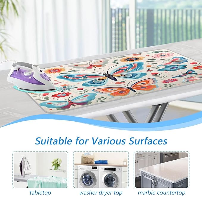 Decorative Butterfly Floral Ironing Mat Thickened Ironing Blanket Travel - Image 5