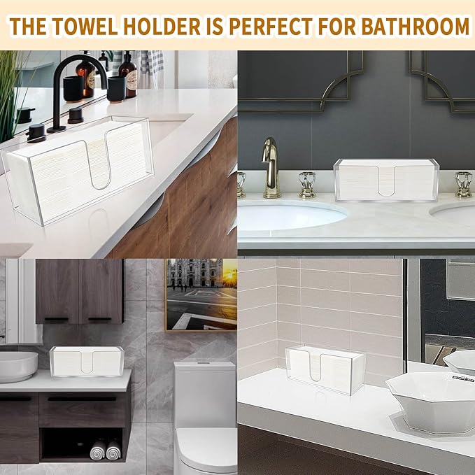 1Pack Acrylic Countertop Paper Towel Holder, Paper Towel Dispenser - Image 5
