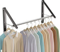 Clothes Drying Rack Retractable, Wall Mounted Clothes Hanger Rack by Dancrul