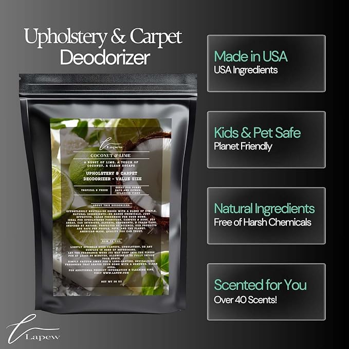 Coconut & Lime Carpet Freshener Powder Refill 36 oz | Powerful Odor Eliminator - Image 5