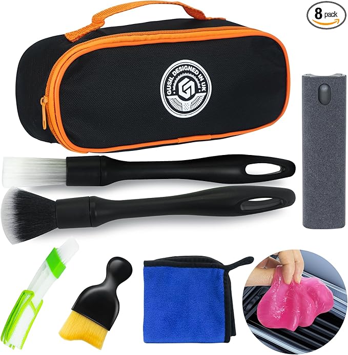 8PCS Car Interior Detailing Kit, Dash Duster by Gusil