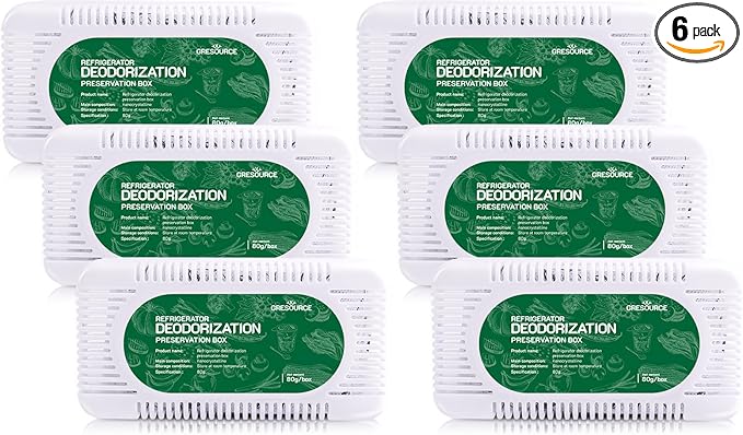 6 Pack Fridge Deodorizer, Refrigerator and Freezer Deodorizer Odor Eliminator by Gresource