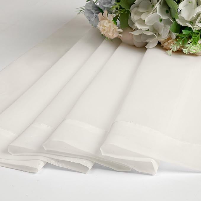 Chyhomenyc Ivory Sheer Curtains 84 Inches Long 2 Panels Set, Light Filtering - Image 9