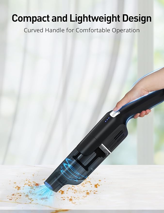 Successor Handheld Vacuum, Cordless Vacuum 15KPA Powerful Car Vacuums, - Image 6