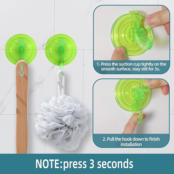 Antimbee 3 Pack Suction Cup Hooks, Removable Small Suction Cups - Image 4