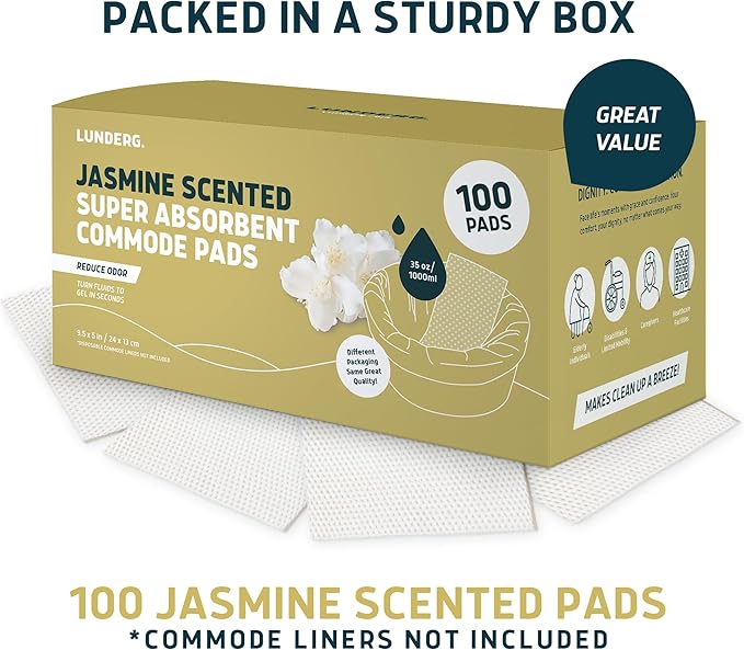 Lunderg Jasmine Scented Super Absorbent Commode Pads - Image 4