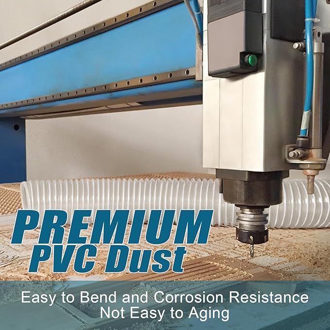 PVC Dust Collection Hose 3" x 10', Flexible Dust Collector Hose, Puncture - Image 8