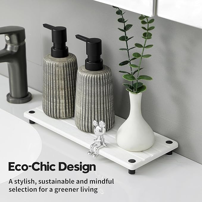 Instant Dry Sink Caddy Kitchen Sink Organizer, Quick Drying Stone Tray - Image 4